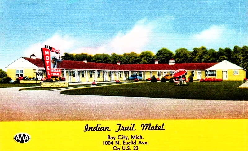 Indian Trail Motel - Vintage Postcard